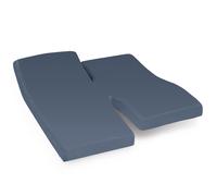 Drap housse relaxation uni 2x90x190 cm coton ALTO bleu Jean TPR Tête et pied relevable