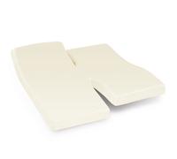 Drap housse relaxation uni 2x90x190 cm coton ALTO Crème TPR Tête et pied relevable