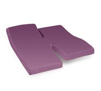 Drap housse relaxation uni 2x90x190 cm coton ALTO Raisin TPR Tête et pied relevable