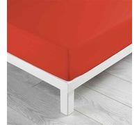 Douceur d'Intérieur Drap housse Lina 180 x 200 cm 100% coton Paprika