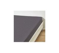 Drap housse satin gris perle 160x200 cm