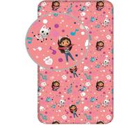 Drap-housse Gabby's Dollhouse pour Enfant, 100 % Coton, Taille 90 x 200 cm