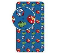 Drap-housse simple - Marvel - Avengers - 100% coton - 90 x 200 cm - Lavable en machine
