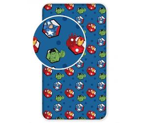 Drap-housse simple - Marvel - Avengers - 100% coton - 90 x 200 cm - Lavable en machine