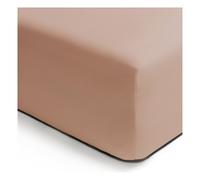 Drap housse simple NOA 90 x 200 cm, poudre rose, coton, Clarysse