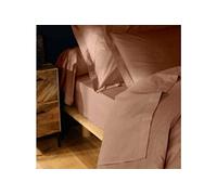 Douceur d'Intérieur – Drap-housse Lina – 90 x 190 cm – 100% coton – Rose Blush