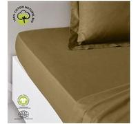 Today Drap housse TODAY 180 x 200 cm + 30 cm Coton bio Organic Bronze