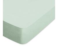 Drap housse uni 110x190 cm bonnet 30 cm coton ALTO vert fleur d'amandier