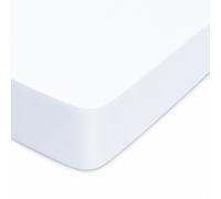 Drap housse uni 120x190 cm bonnet 30 cm percale PRIMO Blanc