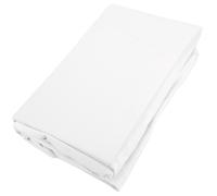 Drap housse uni 120x190 cm bonnet 35 cm percale de coton MANOIR blanc Neige