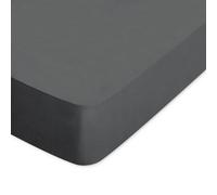 Drap housse uni 120x190 cm bonnet 50 cm coton ALTO gris Manhattan