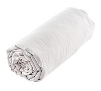 Drap housse uni 140x190 cm MILA 100% polyester micro lavée blanc