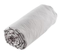 Drap housse uni 140x190 cm MILA 100% polyester micro lavée gris perle