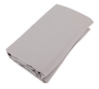 Drap housse uni 140x200 cm bonnet 35 cm percale de coton MANOIR gris Cendre