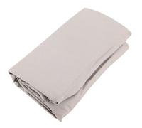 Drap housse uni 160x200 cm bonnet 35 cm percale de coton MANOIR beige Lin