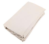 Drap housse uni 180x200 cm bonnet 35 cm percale de coton MANOIR blanc Naturel