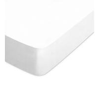 Drap housse uni 70x190 cm coton - LINNEA - ALTO - Blanc - longues fibres peignées - tissage 57 fils