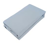 Drap housse uni 80x200 cm bonnet 35 cm percale de coton MANOIR bleu Glacier