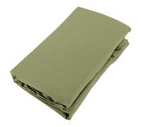 Drap housse uni 80x200 cm bonnet 35 cm percale de coton MANOIR vert Mousse
