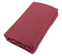 Drap housse uni 90x190 cm bonnet 35 cm percale de coton MANOIR rouge Carmin