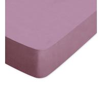 Drap housse uni 90x200 cm bonnet 30 cm coton ALTO Raisin