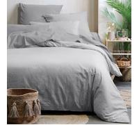 Drap housse uni en coton bio Gris Perle 140x190 cm