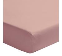 Drap Housse uni en Percale de Coton, Premiere, 160 x 200 cm, ESSIX, Rose Moyen