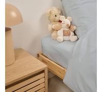 Drap Housse Uni Percale De Coton Bonnet 28cm Gris Clair 90X190