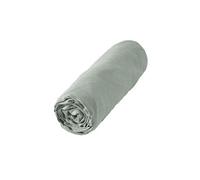 Drap housse vert 180x200 cm lin -