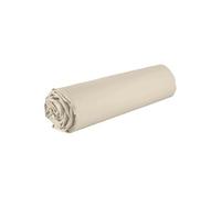 Drap Housse VITALIA 100% Coton 160x200cm Bonnet 35cm Grège