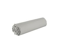 Drap Housse VITALIA 100% Coton 180x200cm Bonnet 35cm Gris Silver