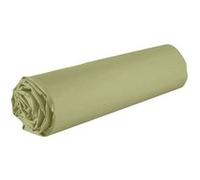 Drap housse VITALIA 100% coton 90x190cm bonnet 35cm Verveine Vert