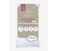 Drap magique 2 en 1 : drap-housse / alèse P'TIT LIT blanc 60X120
