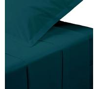 Drap Plat 1 Personne Percale 180x290cm Bleu Egéen
