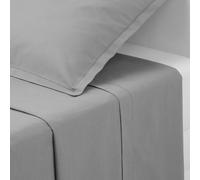 Drap plat percale gris 180x290cm - Atmosphera Créateur d'intérieur
