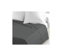 Drap Plat - LOVELY HOME -100% coton -180 x 290 cm - Gris Foncé