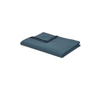 - Drap plat - 100% coton BIO - 180 x 290 cm - Bleu paon - BIO