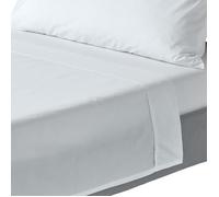 Drap plat - 100% Coton Égyptien - 270 x 300 cm - Blanc - 200 Fils - Uni