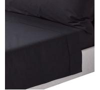 Drap plat - 100% Coton Égyptien - Noir - 270 x 300 cm - 200 Fils - Doux et Élégant