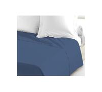 Drap plat - LOVELY HOME - 100% coton - 180 x 290 cm - Bleu