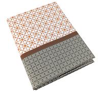 Drap plat 180x290 cm percale 100% coton longues fibres GABIN marron