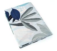 Drap plat 180x290 cm percale de coton MOOREA PACIFIC bleu/vert