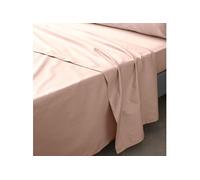 douceur d'intérieur, Drap Plat (240 x 300 cm) Percaline Nude, Percale de Coton