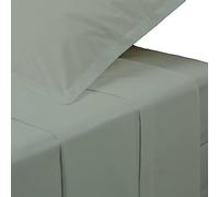 Atmosphera - Drap Plat Percale de Coton 240 x 290 cm, 80 Fils/cm² - pour Lit 2 Personnes, Linge de Lit