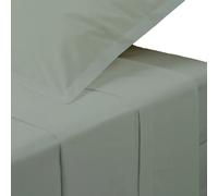 Drap Plat 2 Personnes Percale 240x290cm Vert Tilleul