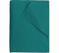 Drap plat 240 x 300 cm Vert turquoise 100% coton 57 fils - Le Linge de Jules