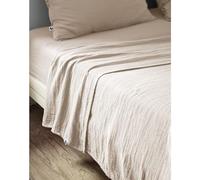 Drap Plat 240x300 cm Gaze de Coton Naturel