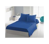 Drap plat 240x300 cm microfibres bleu 82 g/m²