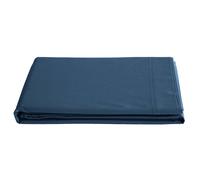 Drap plat 240x300 cm percale de coton MANOIR bleu Marine