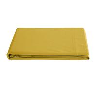 Drap plat 240x300 cm percale de coton MANOIR jaune Moutarde